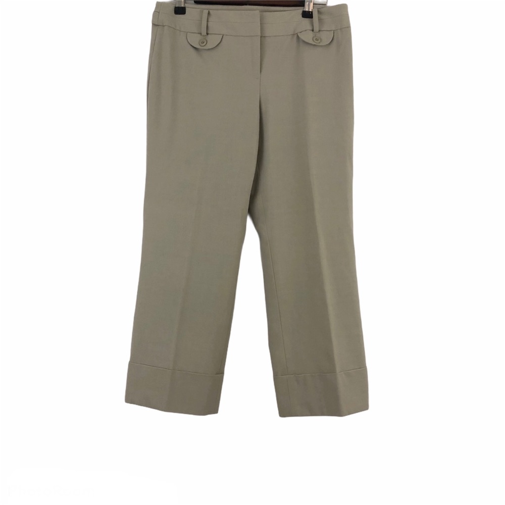 Ann Taylor LOFT Petite Beige Cropped Dress Pants